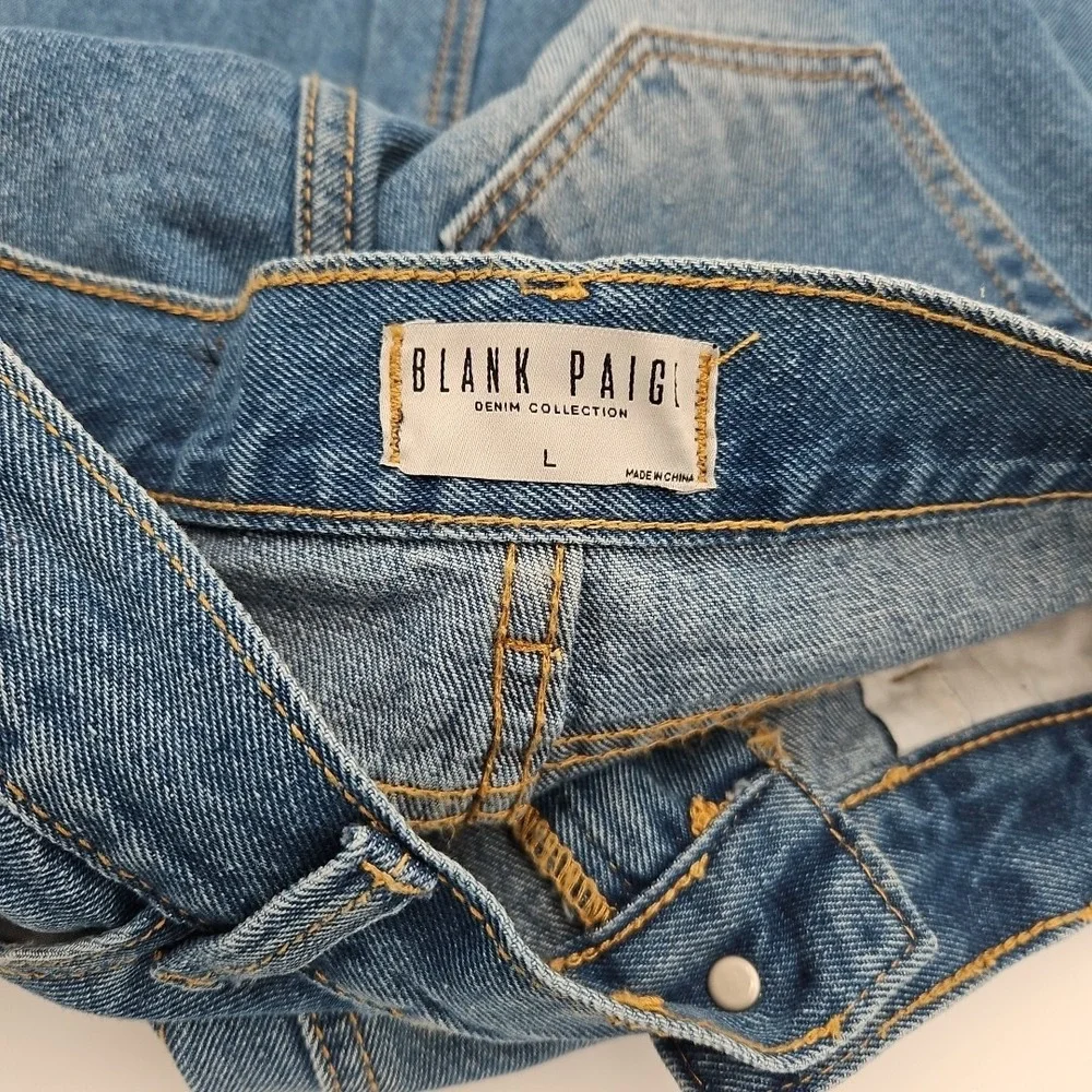 Blank PAIGE Denim Collection High‎ Rise Wide Leg 32 Inch BelL Jeans W/Large *EUC